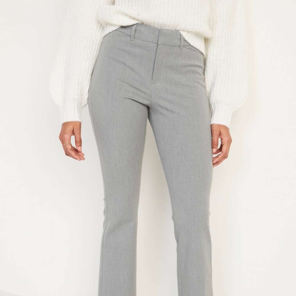 Light Heather Gray Pixie High Rise Slacks (Size 6)